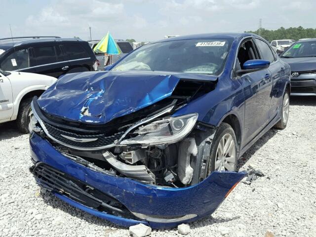 1C3CCCAG6GN117794 - 2016 CHRYSLER 200 LIMITE BLUE photo 2