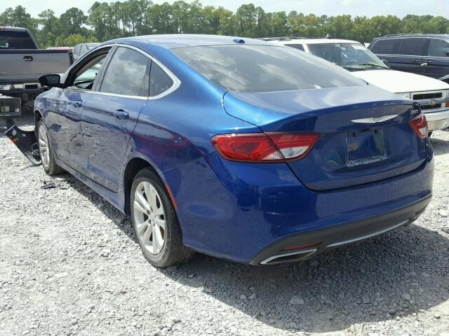 1C3CCCAG6GN117794 - 2016 CHRYSLER 200 LIMITE BLUE photo 3