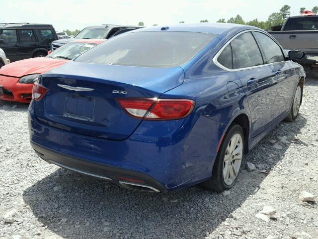 1C3CCCAG6GN117794 - 2016 CHRYSLER 200 LIMITE BLUE photo 4