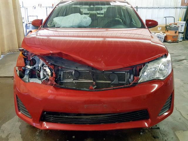 4T1BD1FK0EU135583 - 2014 TOYOTA CAMRY HYBR RED photo 9