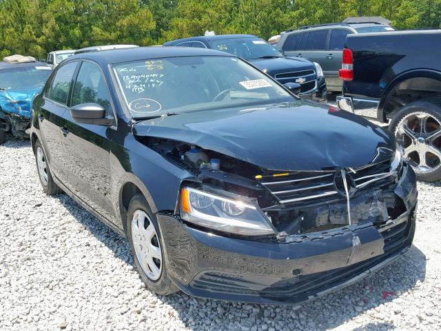 3VW2K7AJ7FM323127 - 2015 VOLKSWAGEN JETTA BASE BLACK photo 1