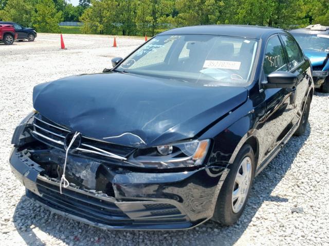 3VW2K7AJ7FM323127 - 2015 VOLKSWAGEN JETTA BASE BLACK photo 2