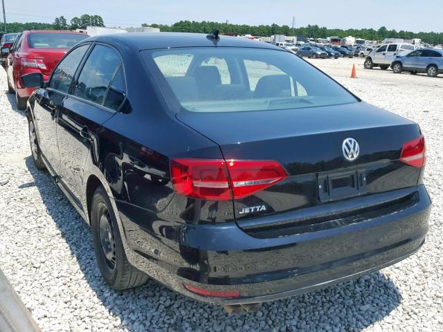 3VW2K7AJ7FM323127 - 2015 VOLKSWAGEN JETTA BASE BLACK photo 3