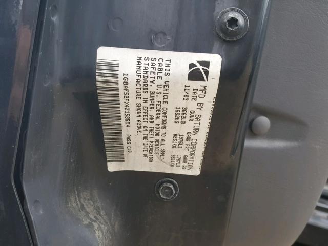 1G8AF52FX4Z158584 - 2004 SATURN ION LEVEL BLACK photo 10
