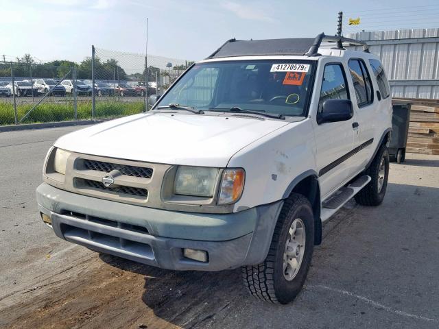 5N1ED28Y01C551458 - 2001 NISSAN XTERRA XE WHITE photo 2