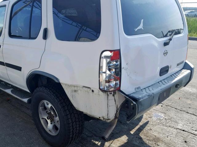 5N1ED28Y01C551458 - 2001 NISSAN XTERRA XE WHITE photo 9