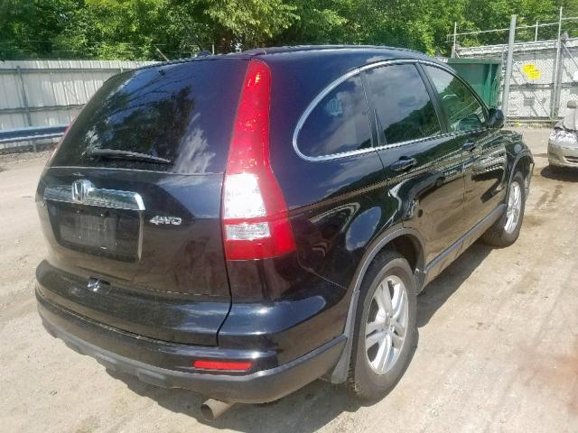 JHLRE4H70BC035496 - 2011 HONDA CR-V EXL BLACK photo 4