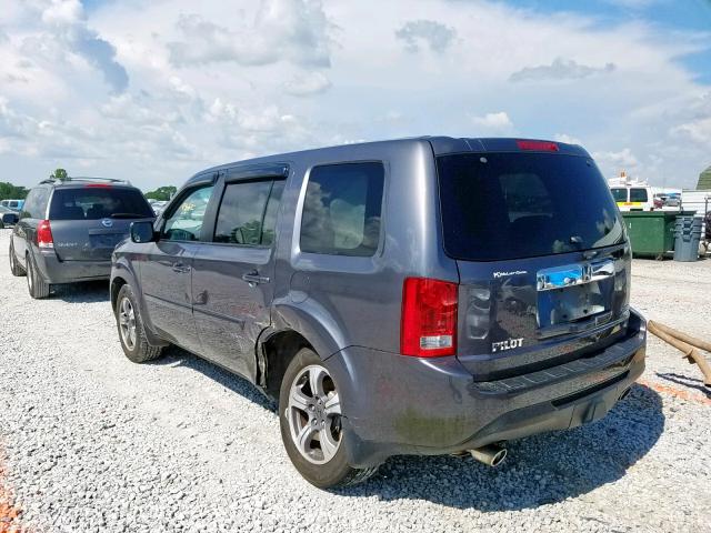 5FNYF4H30FB076965 - 2015 HONDA PILOT SE GRAY photo 3