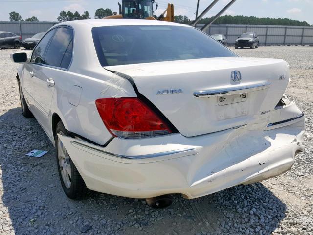 JH4KB16648C002573 - 2008 ACURA RL WHITE photo 3