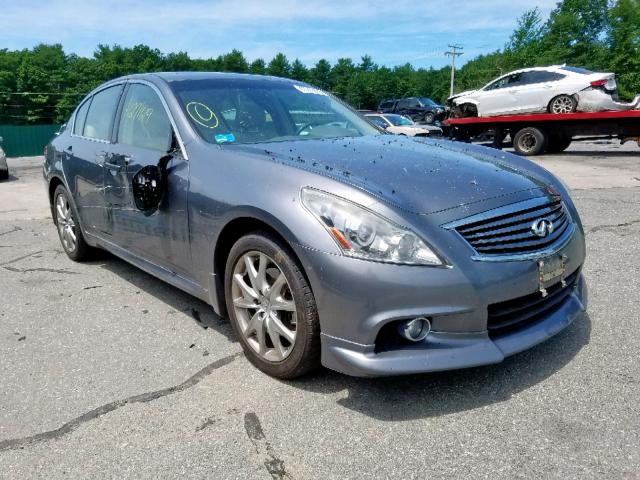 JN1CV6ARXCM674378 - 2012 INFINITI G37 GRAY photo 1