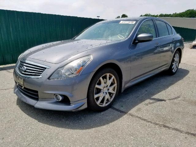 JN1CV6ARXCM674378 - 2012 INFINITI G37 GRAY photo 2