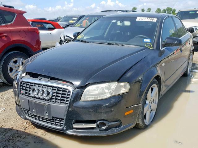 WAUBF78E78A083591 - 2008 AUDI A4 S-LINE BLACK photo 2