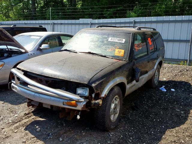 1GNDT13W1S2140829 - 1995 CHEVROLET BLAZER BLACK photo 2