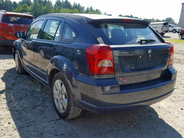 1B3HB48B37D549397 - 2007 DODGE CALIBER SX BLUE photo 3