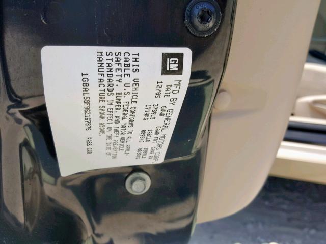 1G8AL58F96Z167876 - 2006 SATURN ION LEVEL GOLD photo 10
