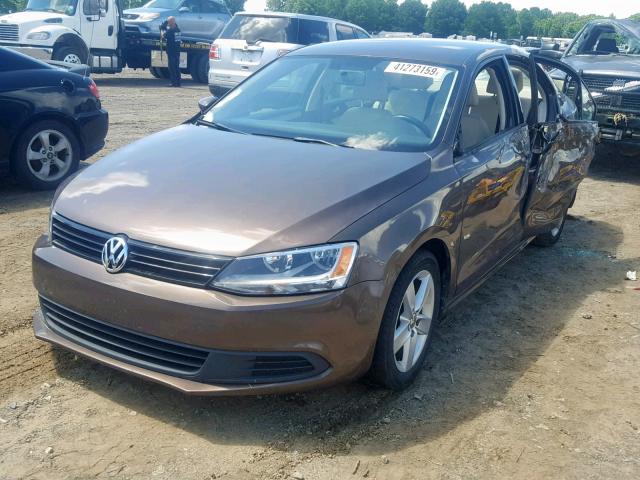 3VWLL7AJ8CM385813 - 2012 VOLKSWAGEN JETTA TDI BROWN photo 2