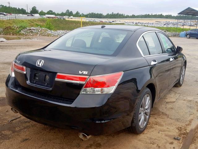 1HGCP3F81BA023647 - 2011 HONDA ACCORD EXL BLACK photo 4