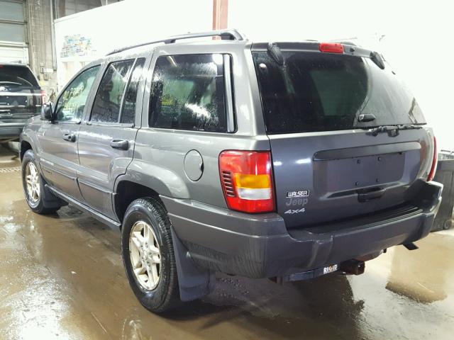 1J4GW48S04C156242 - 2004 JEEP GRAND CHER GRAY photo 3