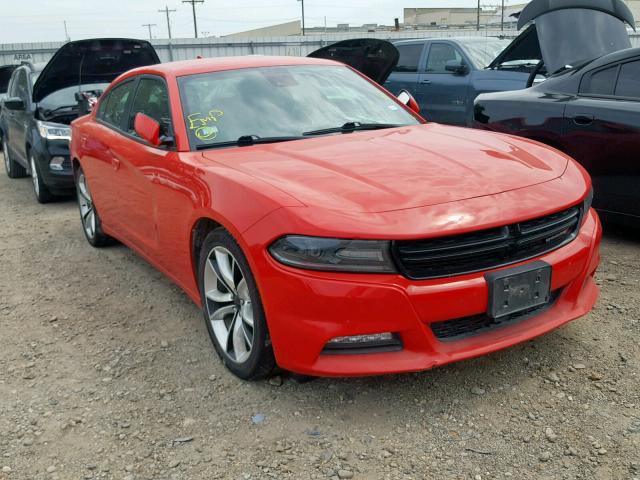 2C3CDXHG3FH836907 - 2015 DODGE CHARGER SX RED photo 1