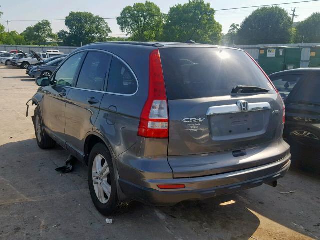 5J6RE4H72BL035121 - 2011 HONDA CR-V EXL GRAY photo 3