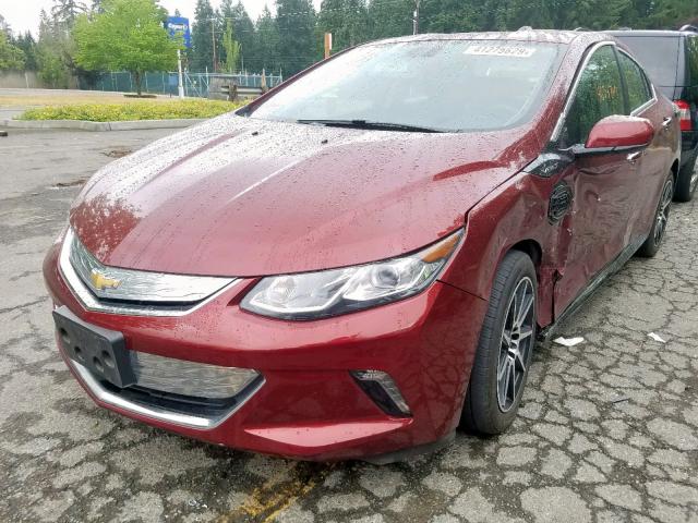 1G1RC6S56HU100823 - 2017 CHEVROLET VOLT LT RED photo 2