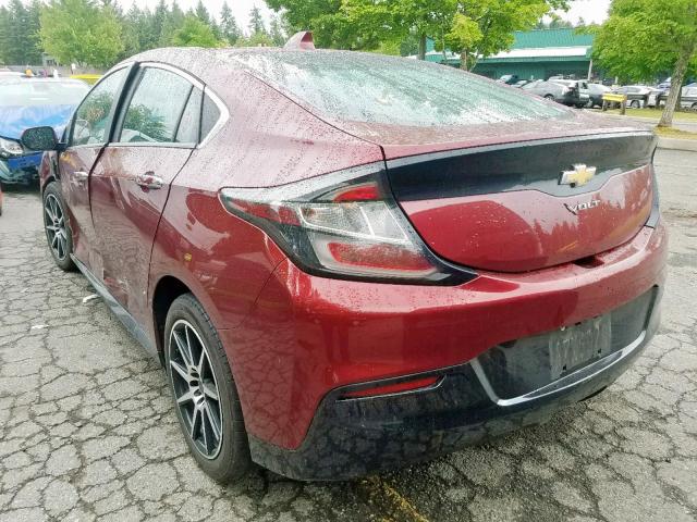 1G1RC6S56HU100823 - 2017 CHEVROLET VOLT LT RED photo 3