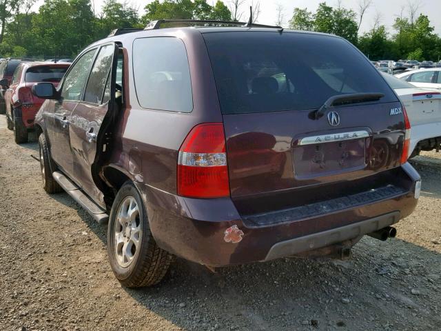 2HNYD18681H518872 - 2001 ACURA MDX TOURIN BURGUNDY photo 3