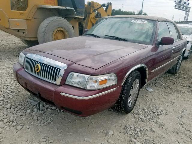 2MEFM74VX6X606279 - 2006 MERCURY GRAND MARQ MAROON photo 2