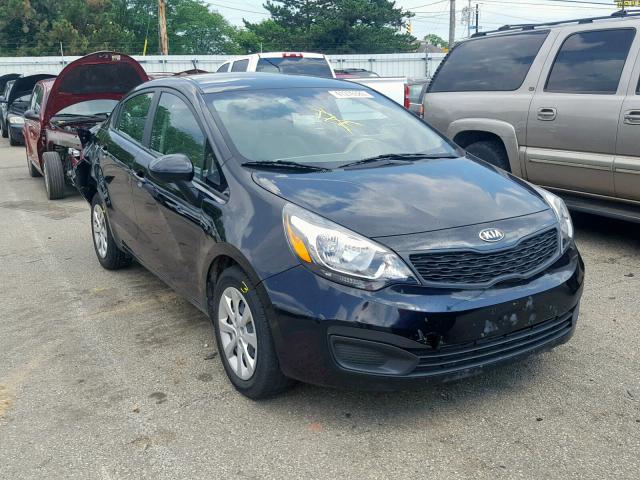 KNADM4A38F6527874 - 2015 KIA RIO LX BLACK photo 1