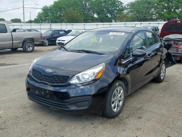 KNADM4A38F6527874 - 2015 KIA RIO LX BLACK photo 2