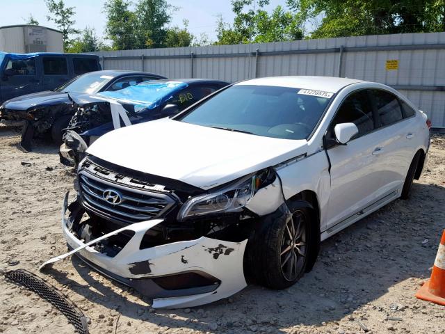 5NPE34AB0HH504423 - 2017 HYUNDAI SONATA SPO WHITE photo 2