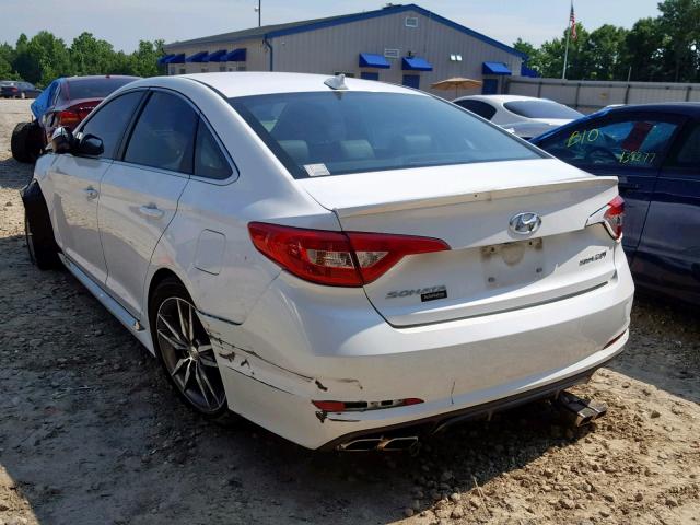 5NPE34AB0HH504423 - 2017 HYUNDAI SONATA SPO WHITE photo 3