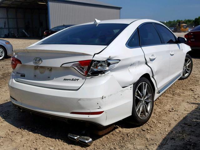 5NPE34AB0HH504423 - 2017 HYUNDAI SONATA SPO WHITE photo 4