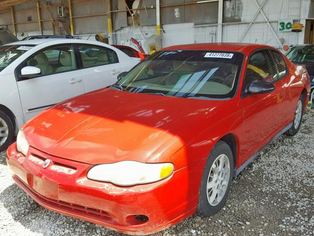 2G1WW12E359138757 - 2005 CHEVROLET MONTE CARL RED photo 2