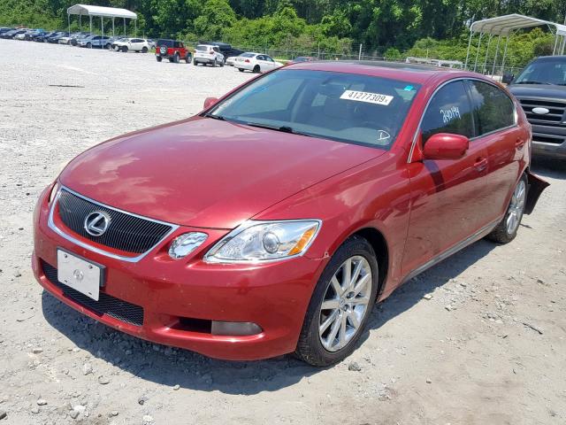 JTHBH96S065044699 - 2006 LEXUS GS 300 RED photo 2