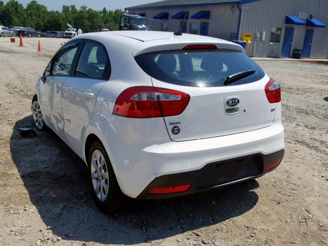 KNADM5A39D6228882 - 2013 KIA RIO LX WHITE photo 3