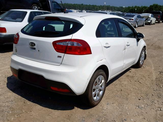 KNADM5A39D6228882 - 2013 KIA RIO LX WHITE photo 4