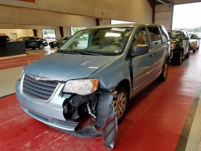 2A8HR44H68R695613 - 2008 CHRYSLER TOWN & COU BLUE photo 2