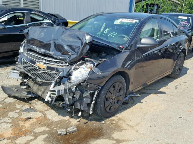 1G1PA5SH5E7381640 - 2014 CHEVROLET CRUZE LS BLACK photo 2