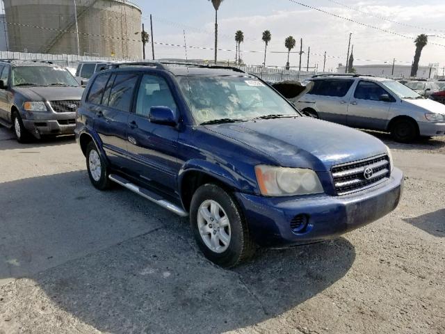 JTEGF21AX30092251 - 2003 TOYOTA HIGHLANDER BLUE photo 1