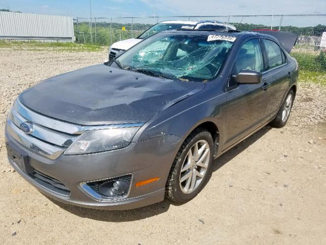 3FAHP0JG6AR127000 - 2010 FORD FUSION SEL GRAY photo 2