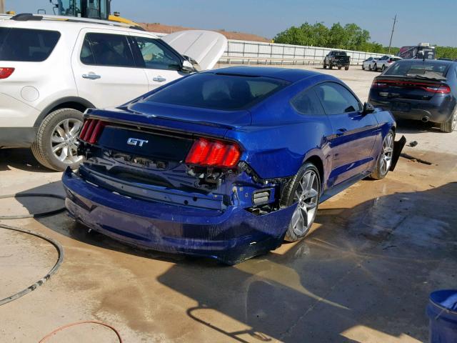 1FA6P8CF3F5337302 - 2015 FORD MUSTANG GT BLUE photo 4