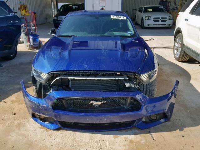 1FA6P8CF3F5337302 - 2015 FORD MUSTANG GT BLUE photo 9