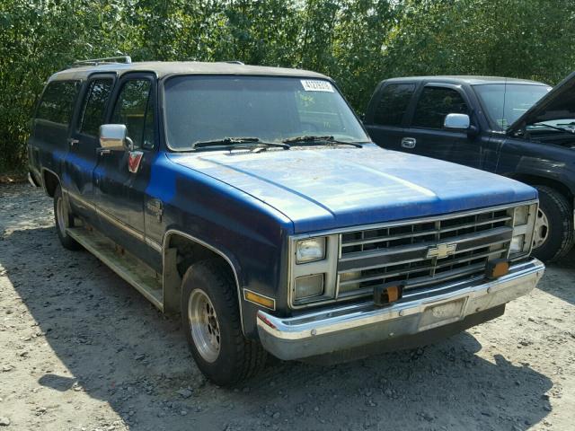 1GNER16K6HF185679 - 1987 CHEVROLET SUBURBAN R BLUE photo 1