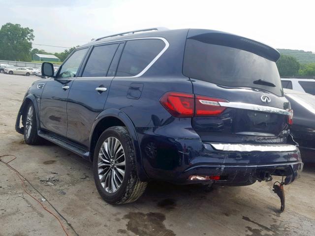 JN8AZ2NE0J9194217 - 2018 INFINITI QX80 BASE BLUE photo 3