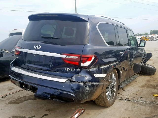 JN8AZ2NE0J9194217 - 2018 INFINITI QX80 BASE BLUE photo 4