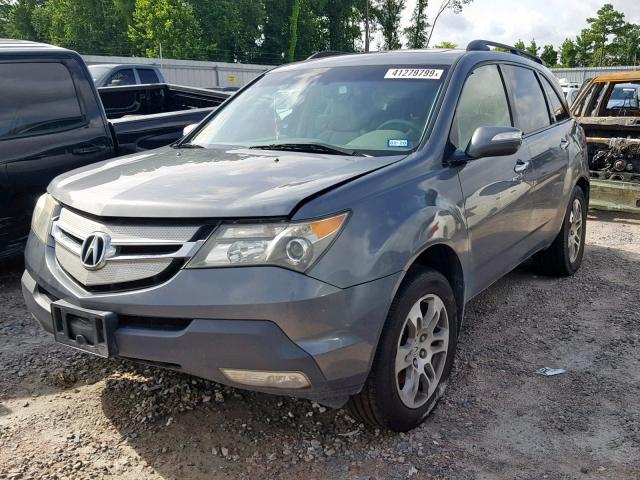 2HNYD28238H529940 - 2008 ACURA MDX GRAY photo 2