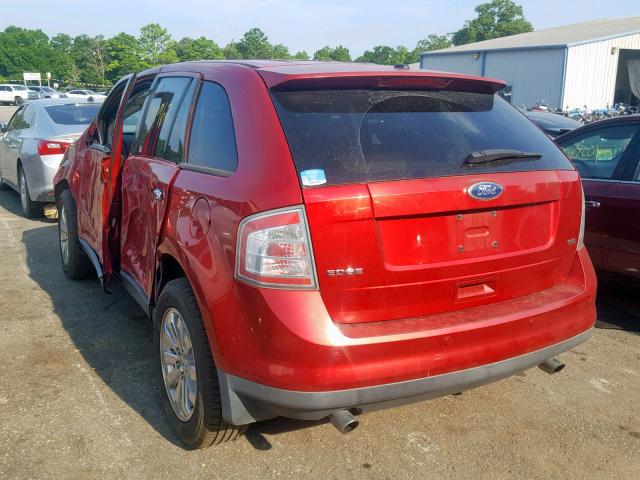 2FMDK3JC7ABB62869 - 2010 FORD EDGE SEL RED photo 3