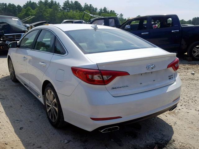 5NPE34AF2FH072353 - 2015 HYUNDAI SONATA SPO WHITE photo 3