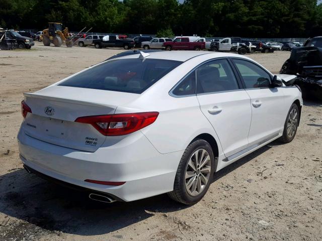 5NPE34AF2FH072353 - 2015 HYUNDAI SONATA SPO WHITE photo 4